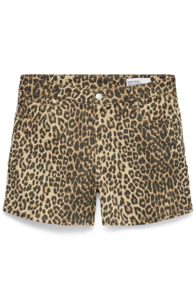 VMTESS MR DENIM AOP SHORTS NOOS 10329962 SILVER MINK/LEOPARD